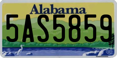 AL license plate 5AS5859