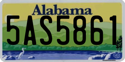 AL license plate 5AS5861