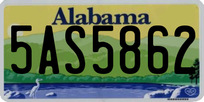 AL license plate 5AS5862