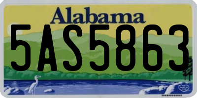 AL license plate 5AS5863