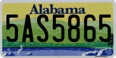 AL license plate 5AS5865