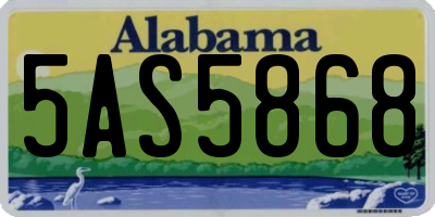 AL license plate 5AS5868