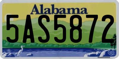 AL license plate 5AS5872