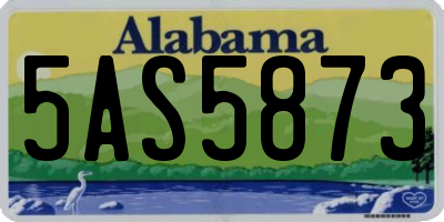AL license plate 5AS5873