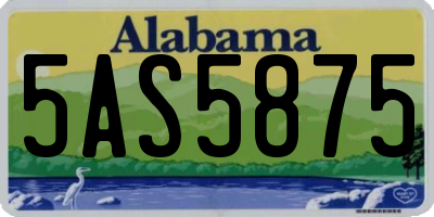 AL license plate 5AS5875
