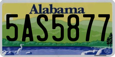 AL license plate 5AS5877