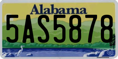 AL license plate 5AS5878