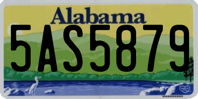 AL license plate 5AS5879