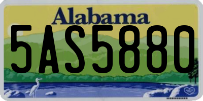 AL license plate 5AS5880