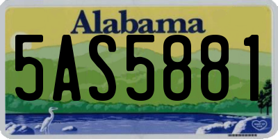 AL license plate 5AS5881
