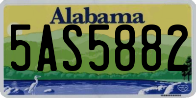 AL license plate 5AS5882