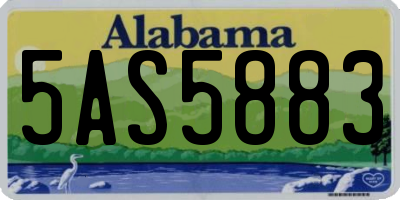 AL license plate 5AS5883