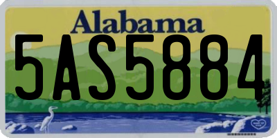 AL license plate 5AS5884