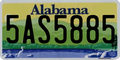 AL license plate 5AS5885