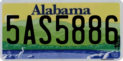 AL license plate 5AS5886
