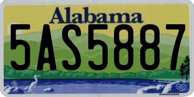 AL license plate 5AS5887