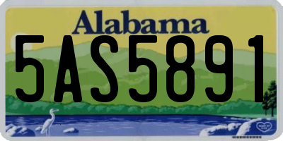 AL license plate 5AS5891