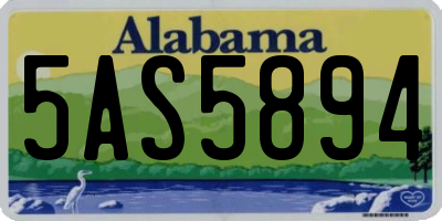 AL license plate 5AS5894