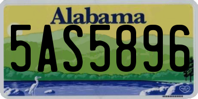 AL license plate 5AS5896