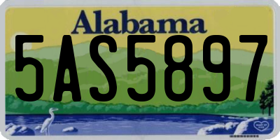 AL license plate 5AS5897