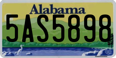 AL license plate 5AS5898