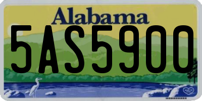 AL license plate 5AS5900