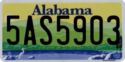 AL license plate 5AS5903