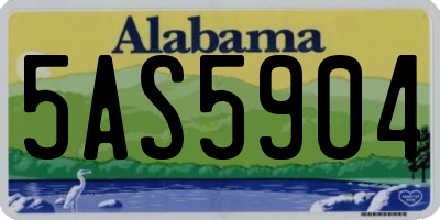 AL license plate 5AS5904