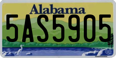 AL license plate 5AS5905