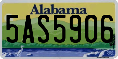 AL license plate 5AS5906