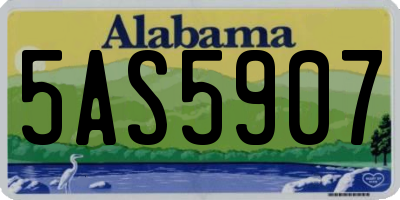 AL license plate 5AS5907