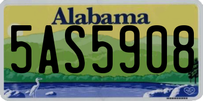 AL license plate 5AS5908