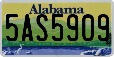 AL license plate 5AS5909