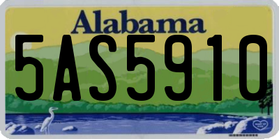 AL license plate 5AS5910