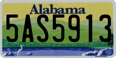 AL license plate 5AS5913