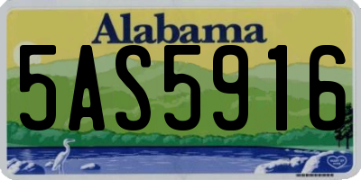 AL license plate 5AS5916