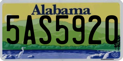 AL license plate 5AS5920