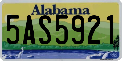 AL license plate 5AS5921