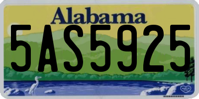 AL license plate 5AS5925