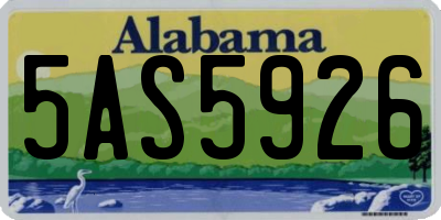 AL license plate 5AS5926