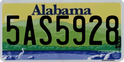 AL license plate 5AS5928