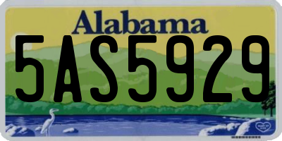 AL license plate 5AS5929
