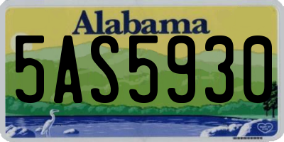 AL license plate 5AS5930