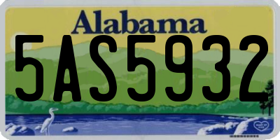 AL license plate 5AS5932