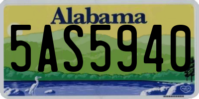 AL license plate 5AS5940