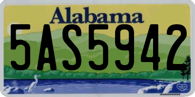 AL license plate 5AS5942