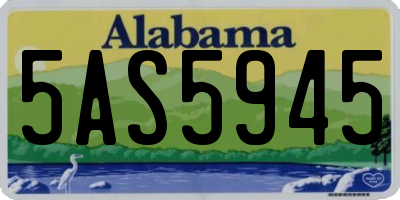 AL license plate 5AS5945