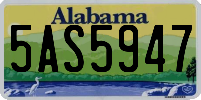 AL license plate 5AS5947