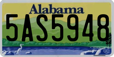 AL license plate 5AS5948