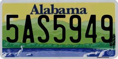 AL license plate 5AS5949